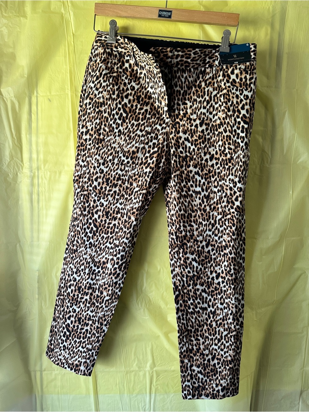 Worthington Leopard Print Chinos in Brown and Black